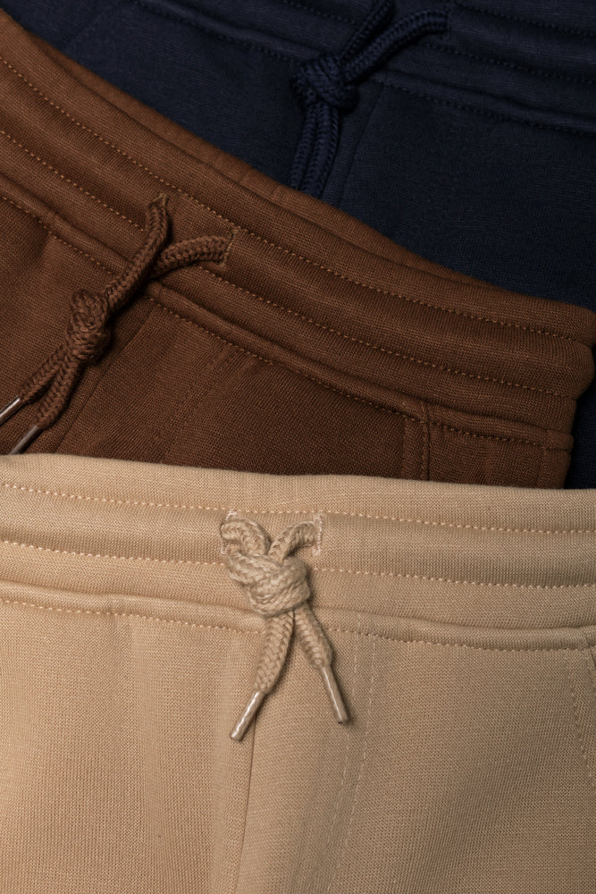 3 Pack Trackpants Navy, Natural And Brown