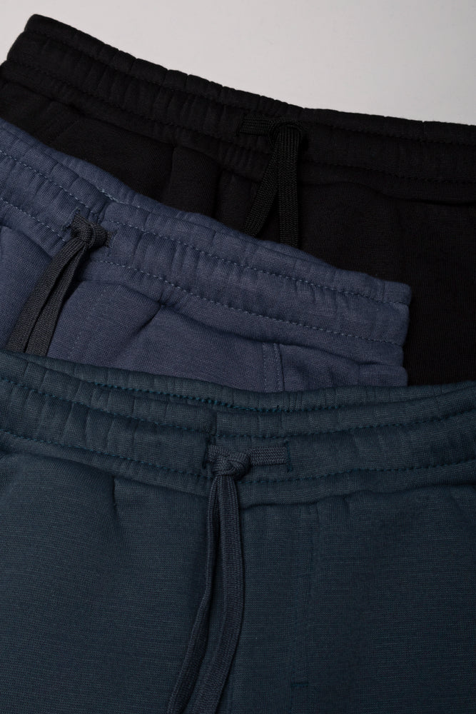 3 Pack Trackpants Blue & Black