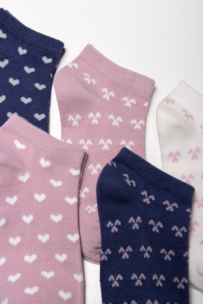5 Pack Low Cut Socks Multi (1)