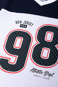 Stripe V-Neck T-Shirt Black And White (1)