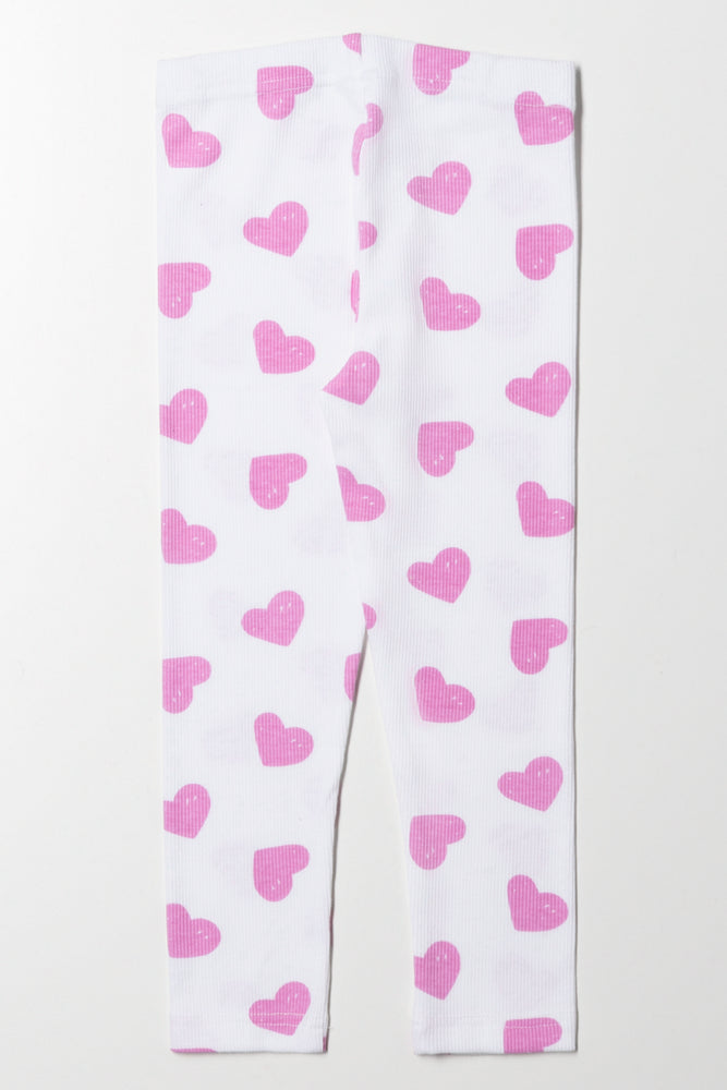 Heart Legging White (2)