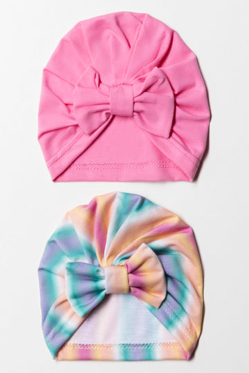 2 Pack Turbans Pink