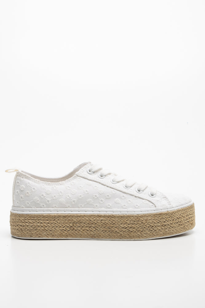 Crochet Espadrille Sneaker White (1)