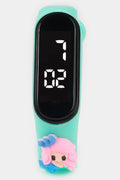 Digital Watch Aqua