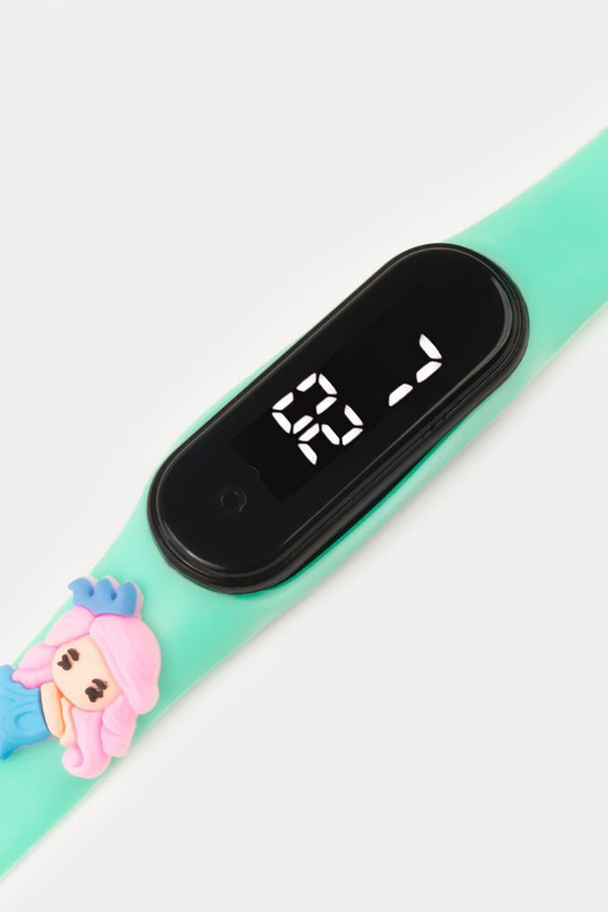 Digital Watch Aqua