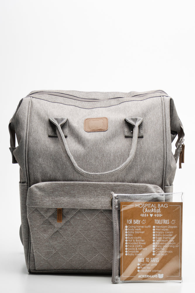 Backpack Nappy Bag Grey