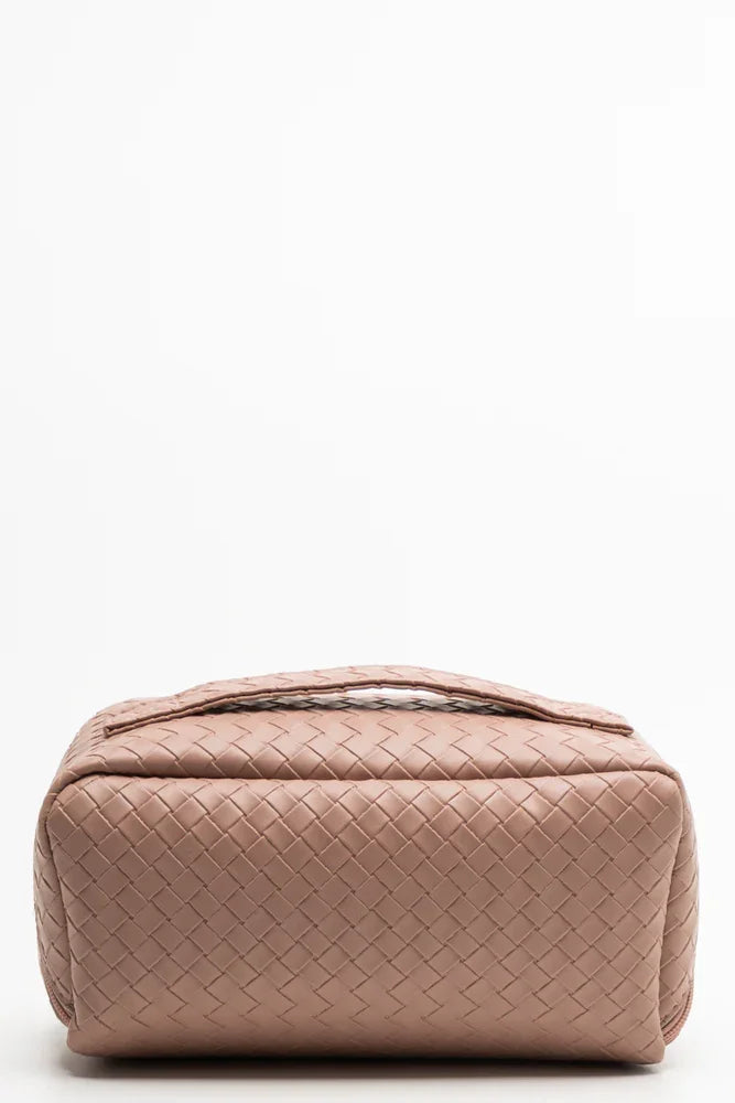 Plaited Toiletry Bag Light Pink (2)