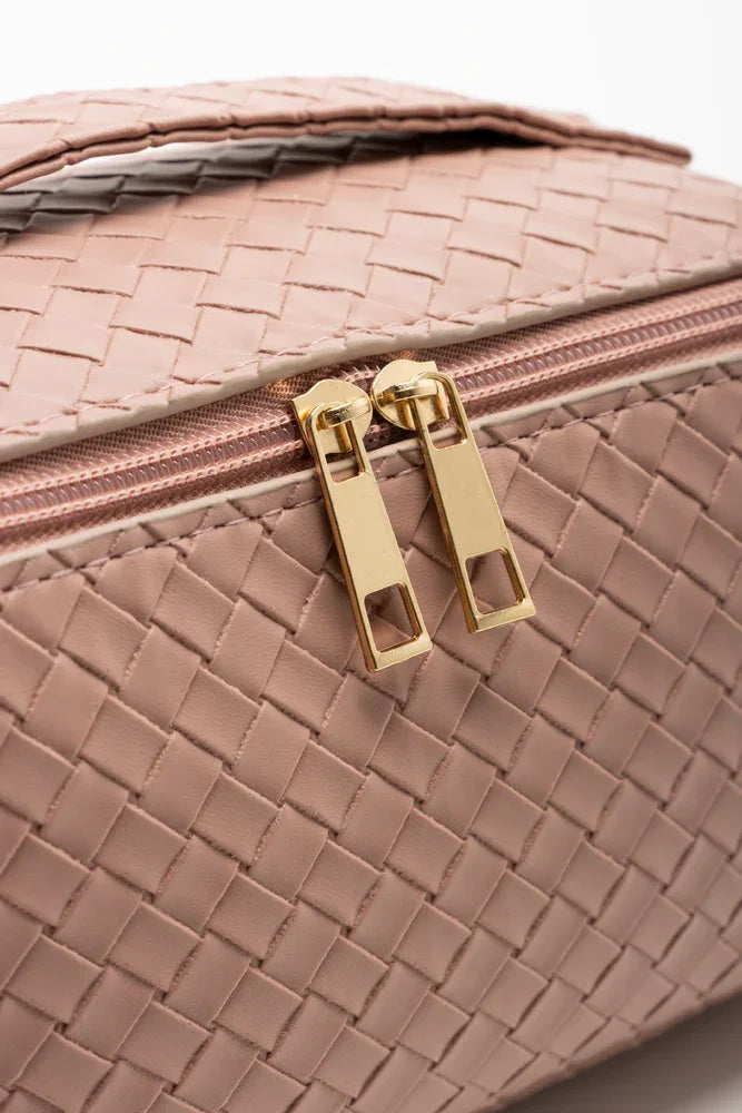 Plaited Toiletry Bag Light Pink (3)