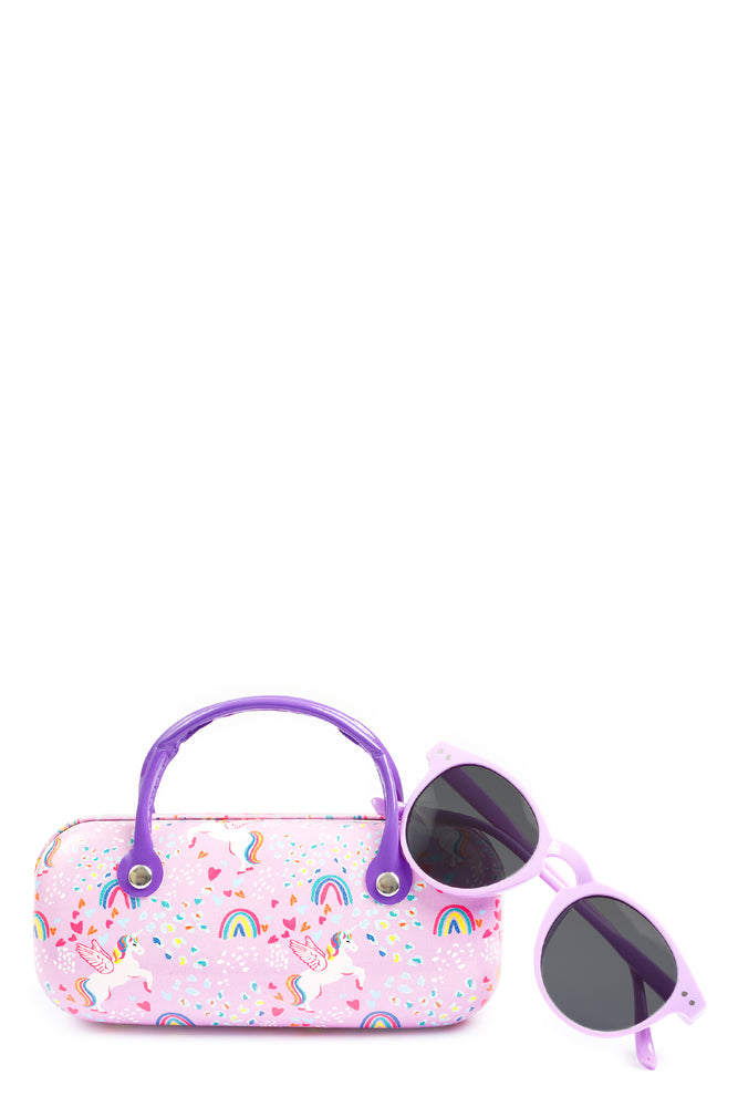 Sunglasses And Case Set Lilac