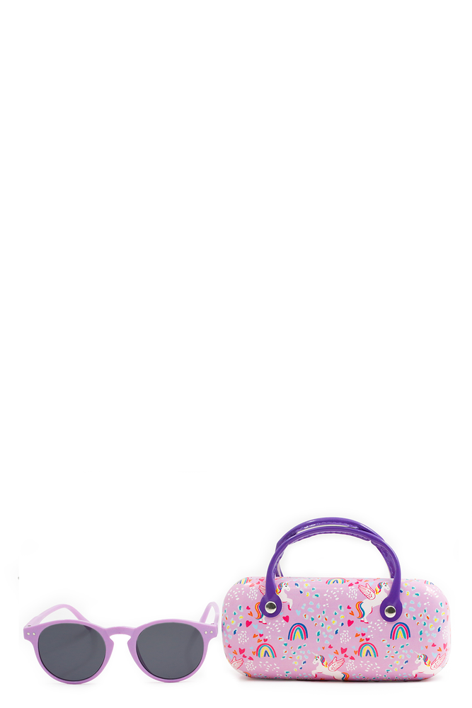 Sunglasses And Case Set Lilac (1)