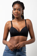 2 Pack Smooth Padded Wirefree Bras Black And Natural