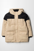 Hooded Puffer Parka Jacket Natural