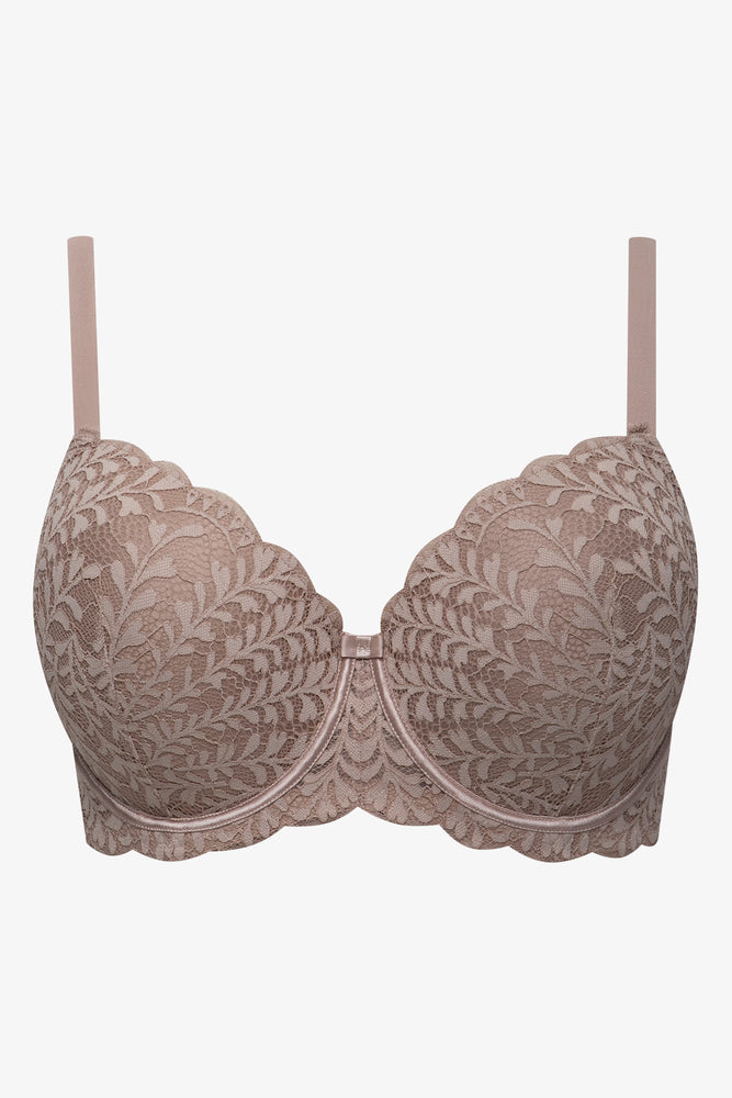 Plus Size 2 Pack Lace Balconette Bras Black And Natural