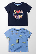 2 Pack Sun And Fun T-Shirts Blue