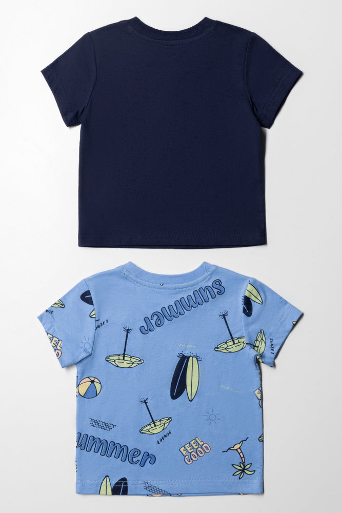 2 Pack Sun And Fun T-Shirts Blue (3)