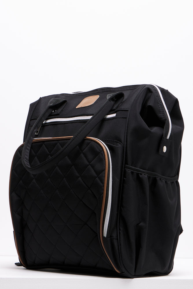 Upper Handle Backpack Black