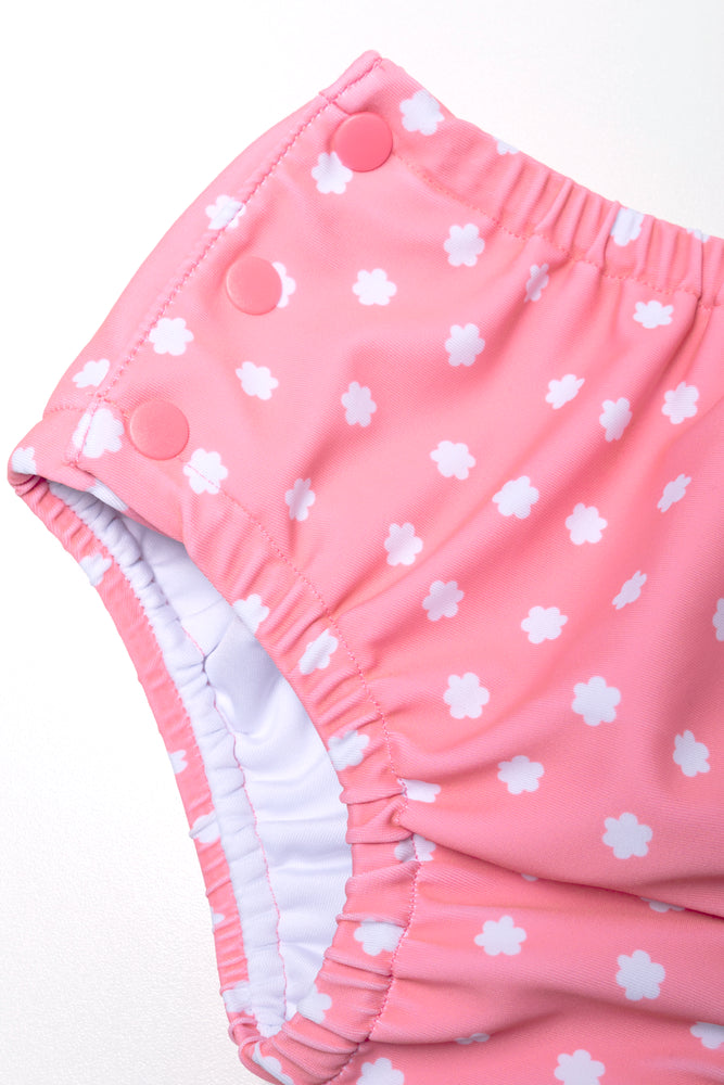 2 Pack Flower Swim Nappies Pink