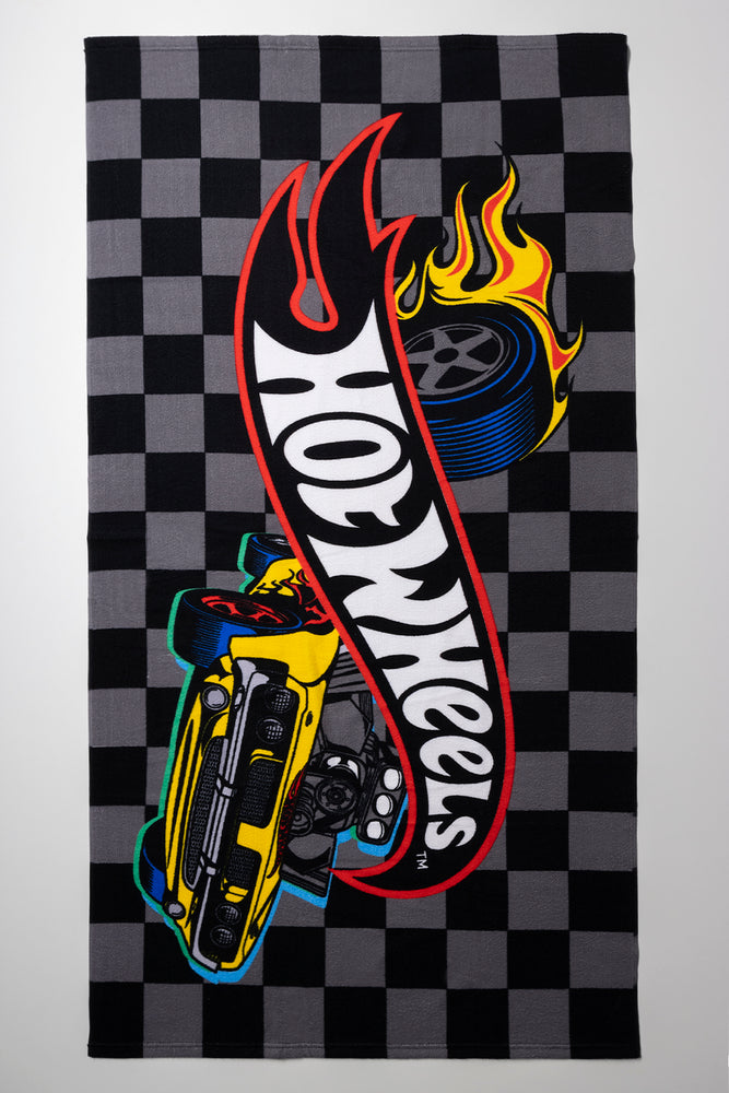 Hot Wheels Beach Towel Dark Grey