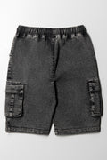 Cargo Denim Short Black (2)