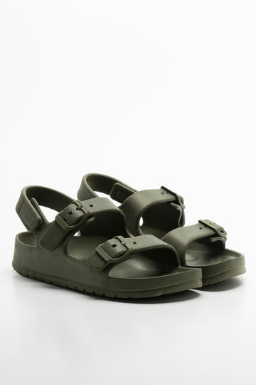 Double Strap Sandal Dark Green