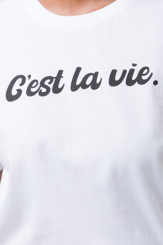 C'est La Vie Short Sleeve T-Shirt White (3)