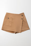 Mock Sued Skort Brown