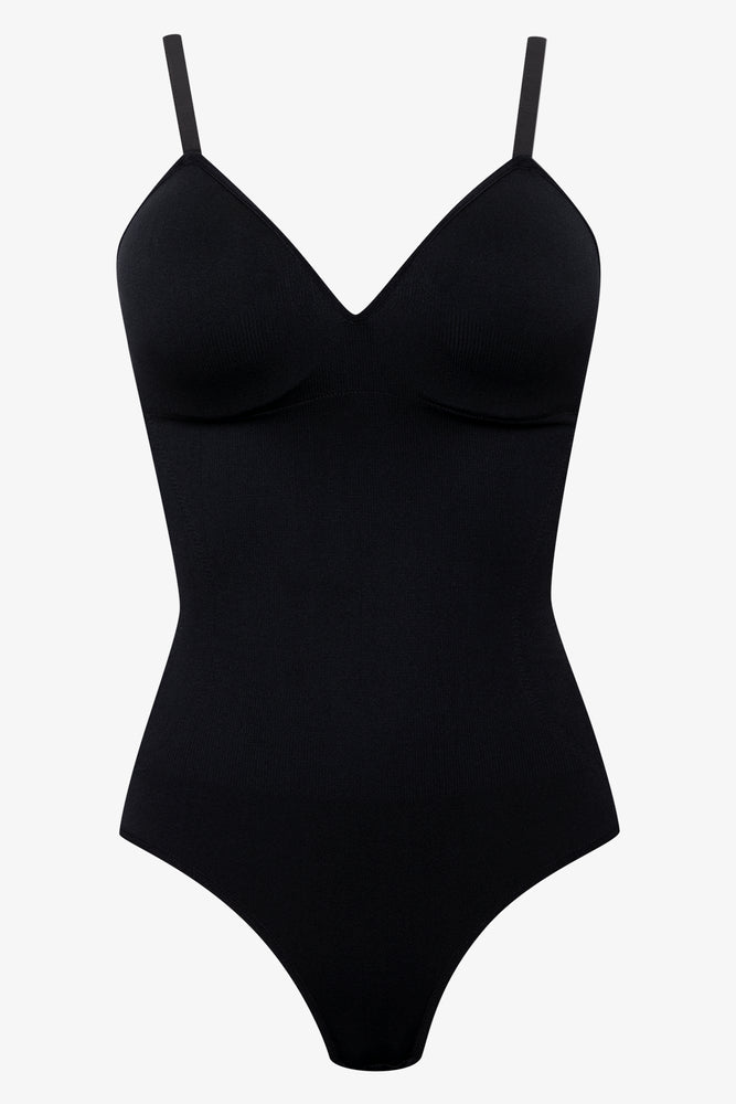 Shapewear Moulded Thong Bodysuit Black