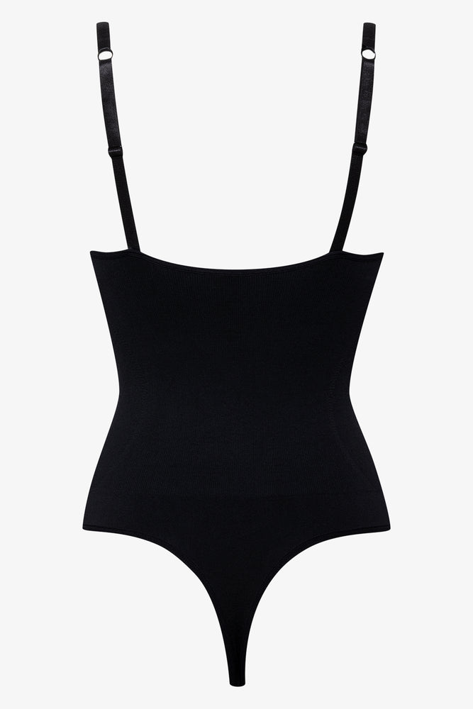 Shapewear Moulded Thong Bodysuit Black