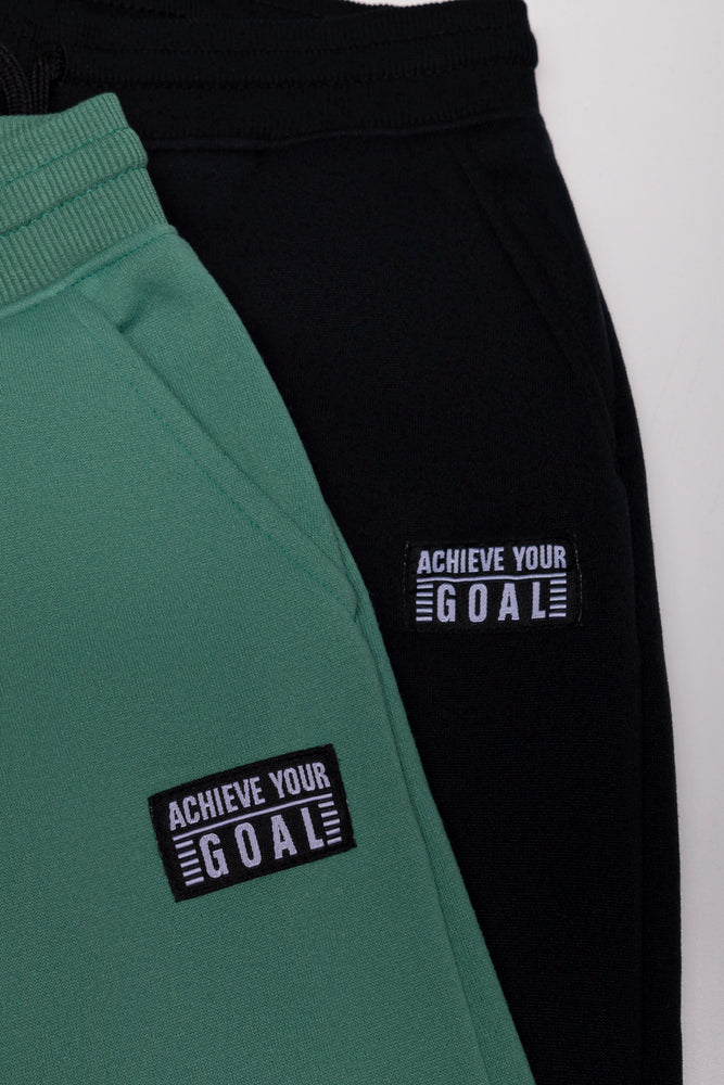 2 Pack Trackpants Green And Black (1)
