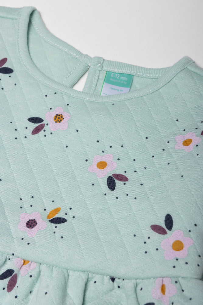 Flower Dress Green