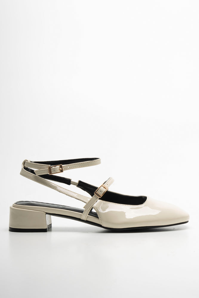 Ankle Strap Mini Block Heel Cream (1)