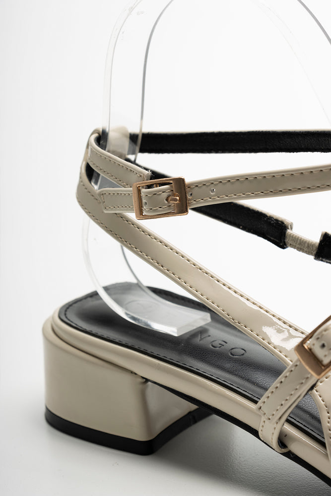 Ankle Strap Mini Block Heel Cream (3)