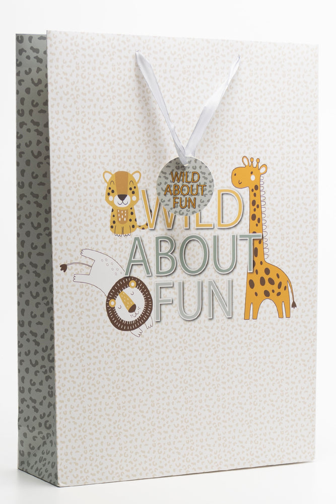 Wild About Fun Gift Bag White