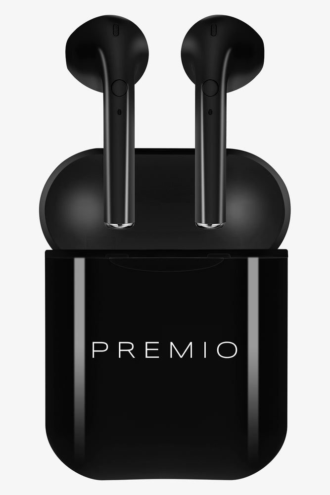 Premio V4 Tws Stem Earphone Black With Case