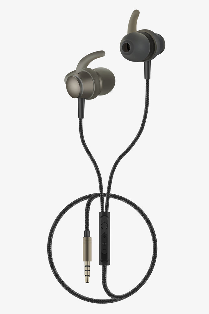 Volkano Titanium Aux Earphone Gun Metal