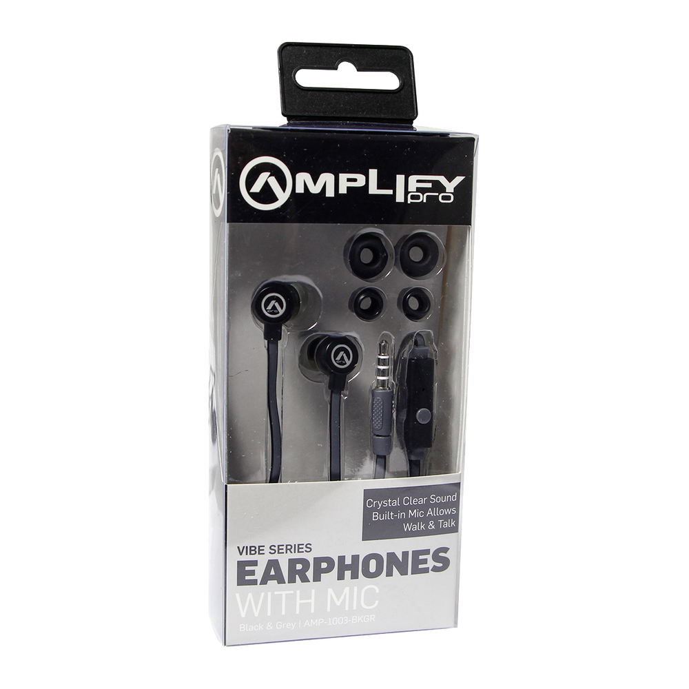 Amplify Vibe Earphone With Mic Grey