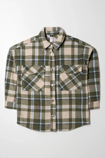 Check Long Sleeve Shirt Green