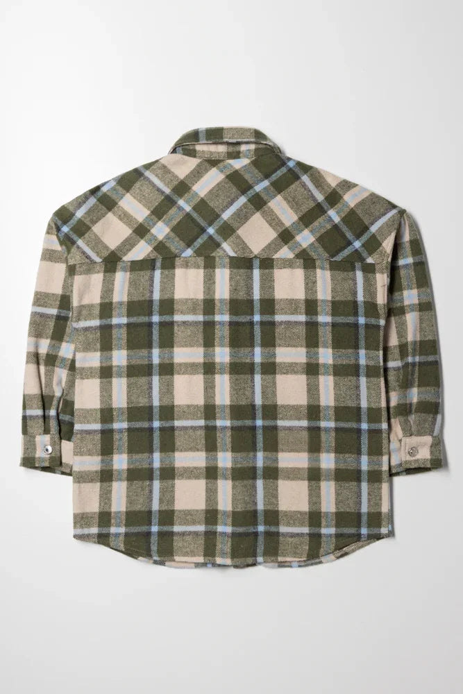 Check Long Sleeve Shirt Green (2)