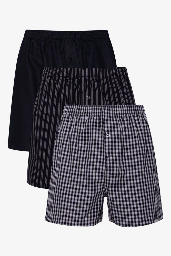 3 Pack Boxers Black