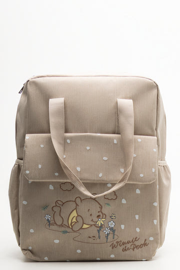 Winnie The Pooh Backpack Nappy Bag Natural