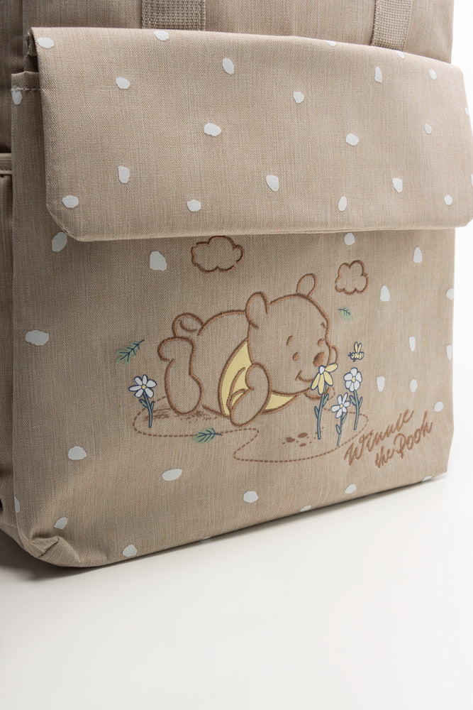 Winnie The Pooh Backpack Nappy Bag Natural (4)