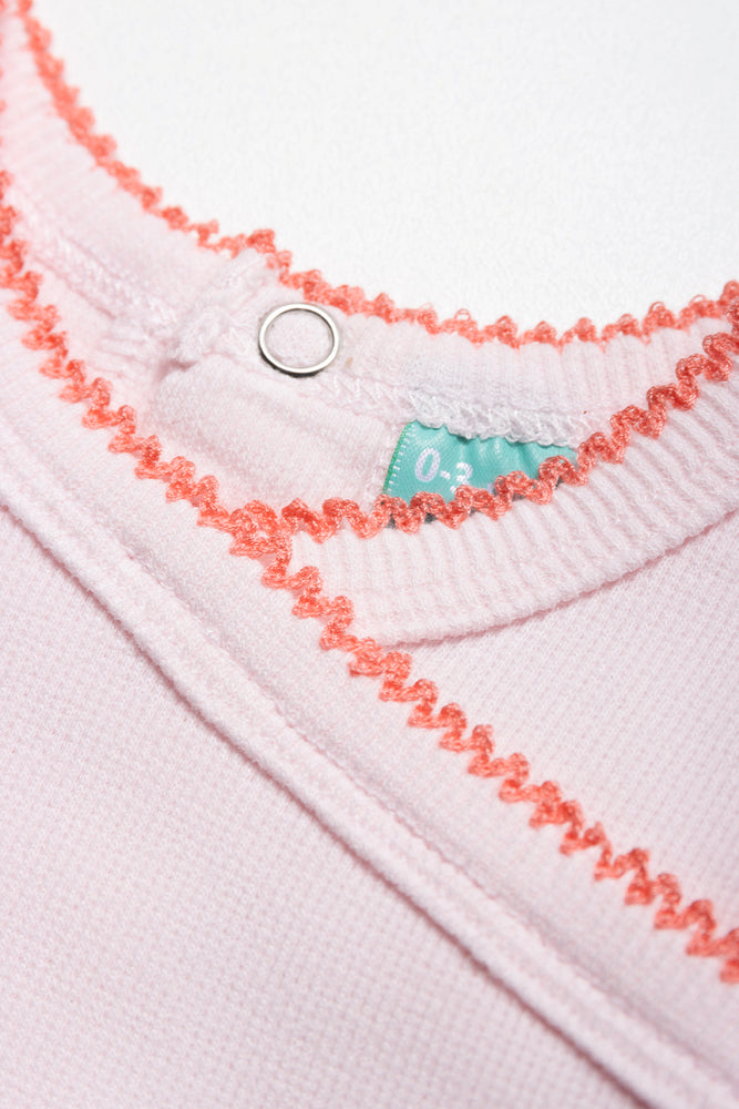 Rib Babygrow Pink