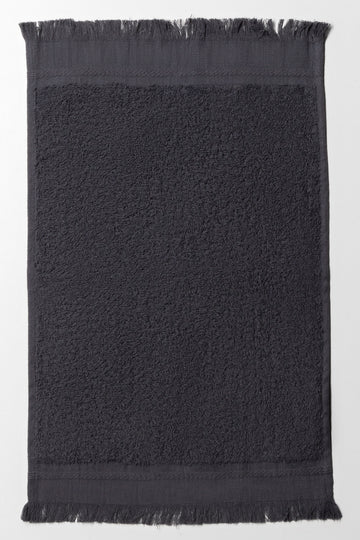 Fringed Guest Towel Dark Grey
