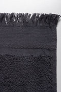 Fringed Guest Towel Dark Grey (1)