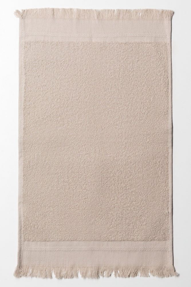 Fringed Guest Towel Natural