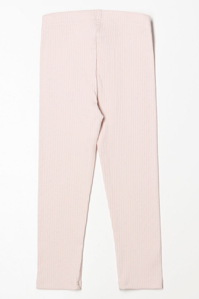 Rib Leggings Light Pink (2)