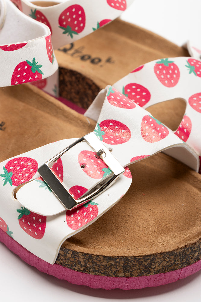 Strawberry Cork Sandal White (2)