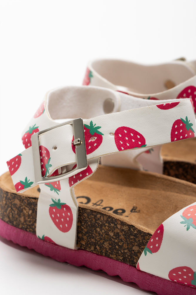 Strawberry Cork Sandal White (3)