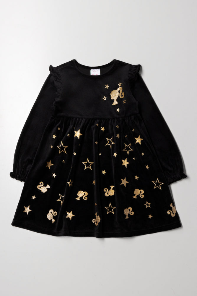 Barbie Velour Dress Black