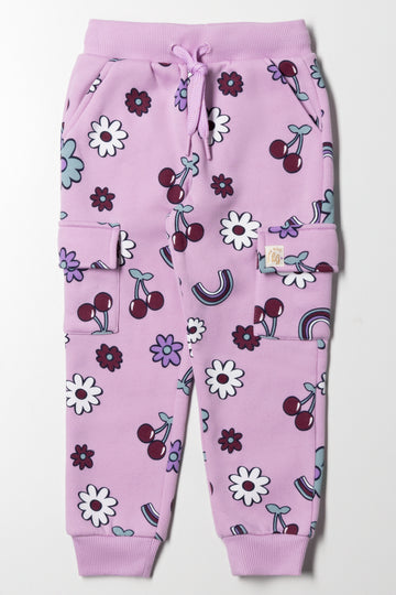 Printed Trackpants Purple